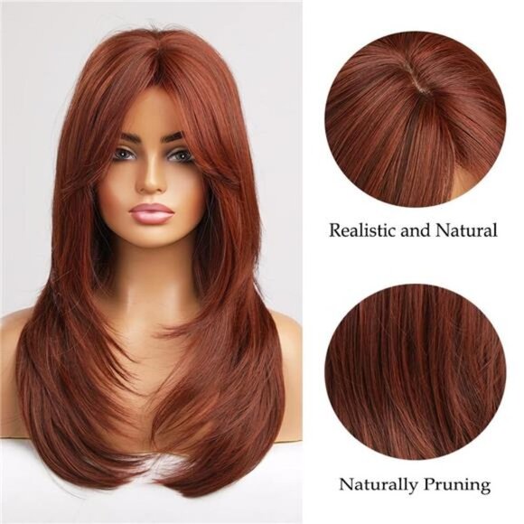 Women Cosplay Daily Natural Hair Wig Heat Resistant Fiber -Arburn